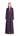 Rumi - Purple soft crepe summer abaya with hood in plum purple, front view