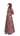 Autumn brown sequin abaya, side view