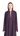 Rumi - Purple soft crepe summer abaya with hood, close-up front view