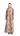 Spring beige twill abaya with delicate handwork, front view