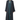 Shamsa dark navy summer abaya in soft crepe cotton, refined and lightweight, front view