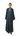 Shamsa dark navy summer abaya in soft crepe cotton, refined and lightweight, front view