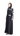 White Bloom black embroidered abaya, side view