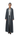 Shamsa dark grey summer abaya in soft crepe cotton, refined and lightweight, front view