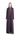 Aaliya - Maroon soft crepe summer abaya with geometric wave print, front view