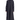 Midnight Blues black velvet sequin abaya with velvet buttons, front view