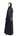 Black silk abaya, side view
