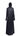 Black silk abaya, back view
