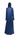 Teal blue silk abaya, back view