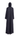 Black Dot Nida crepe abaya, back view