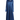 Teal blue silk abaya with refined cuffs, front view