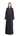 Alya purple soft crepe abaya with heritage-inspired print and matching sheila, front view