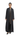 Aya dark coffee crepe cotton summer abaya, front view