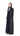 Ink black blazer abaya, side view