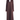 Lune coffee brown crushed Nida blazer abaya with 3D logo button, front view
