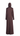 Lune coffee brown crushed Nida blazer abaya, back view