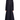 Iris black Italian crepe abaya with matte-gold Ghurz buttons, front view
