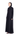 Iris black Italian crepe abaya, side view
