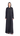 Black Dot Nida crepe abaya with 3D printed dot line design, front view