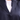 Close-up of 3D logo button on dark navy blazer abaya