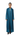 Khayt teal blue geometric crepe cotton abaya, light and stylish for summer, front view