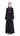 Pink Butterfly velvet abaya with pink beaded butterfly design, front view