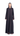 Alya brown soft crepe abaya with heritage-inspired print and matching sheila, front view