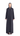 Rumi - Black soft crepe summer abaya with grey and black checks, front view